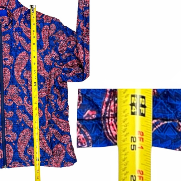 Lands End Women's Quilted Paisley Print Jacket Primaloft Insulated Sz L (14-16) - Picture 10 of 16